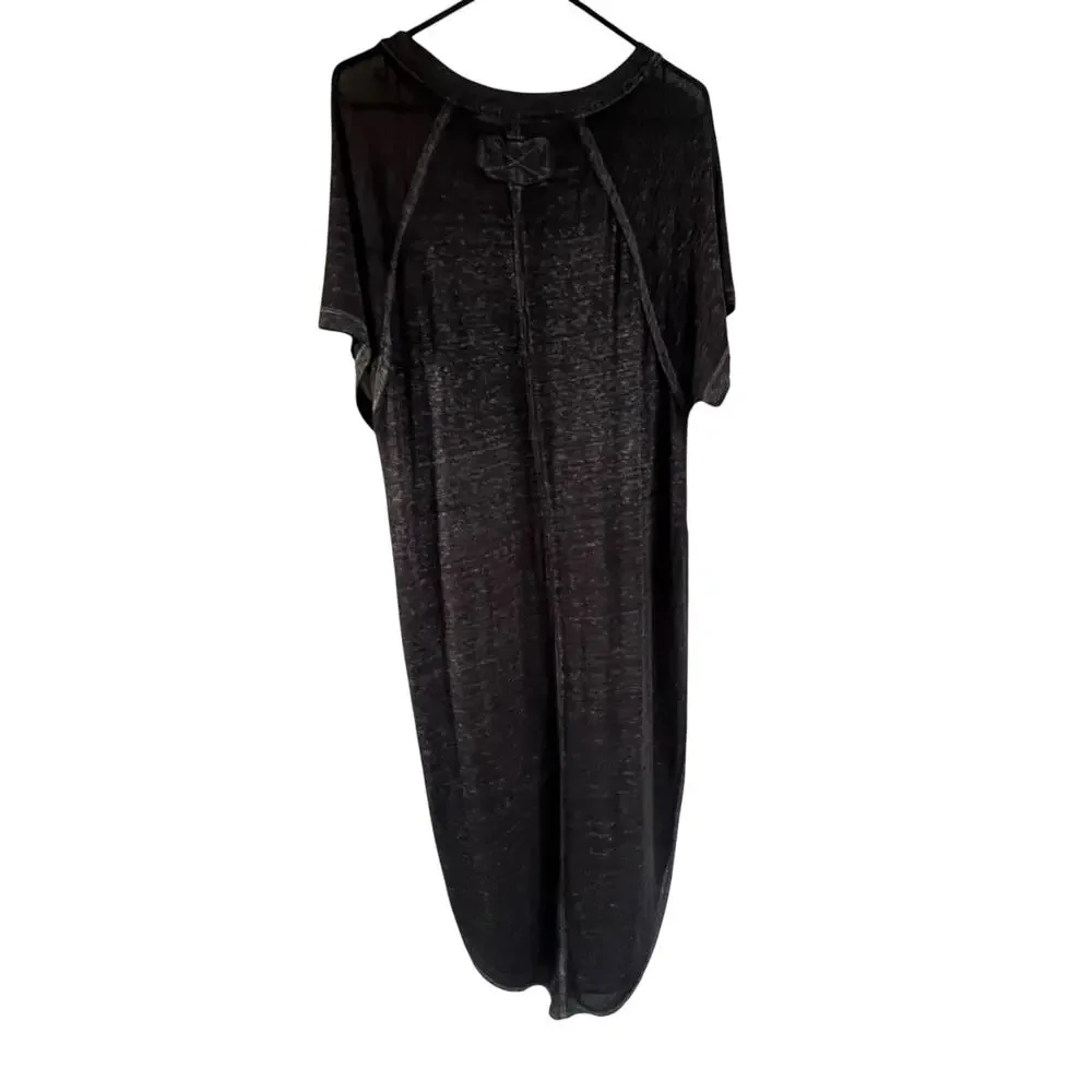 We The Free People XS Extra Small Spring Breeze Tunic Oversized Gray Semi Sheer